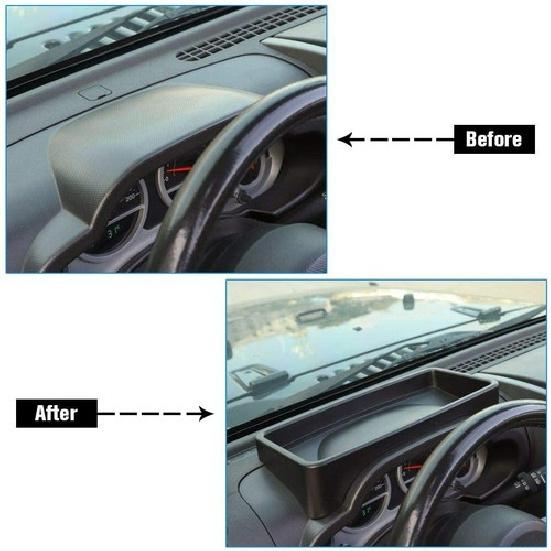 Inner Dashboard Storage Tray Box Trim Case Cover for Jeep Wrangler JK JKU 07-10
