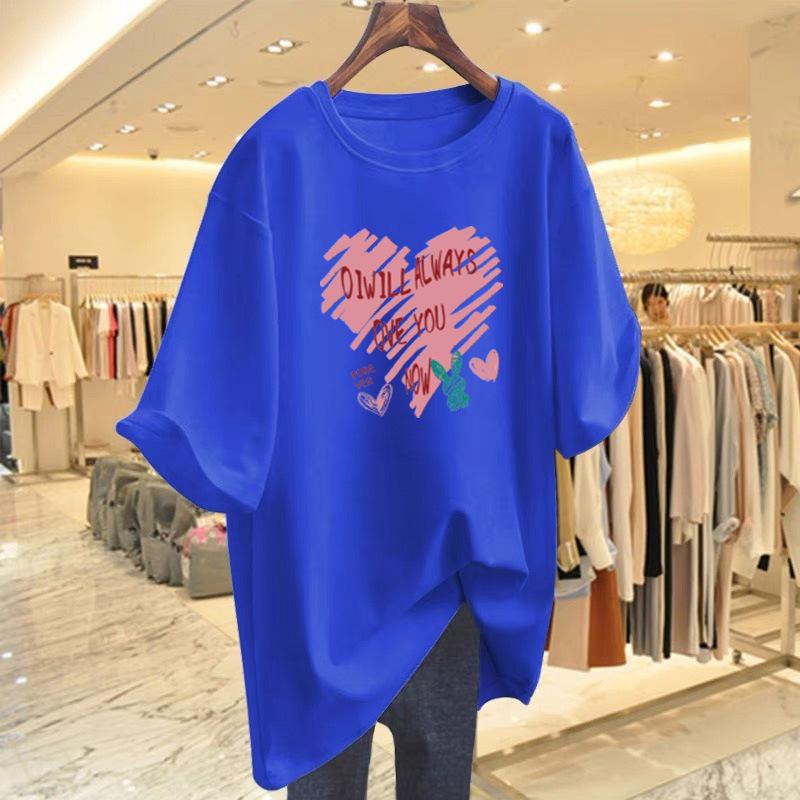 White Cotton Short-sleeved T-shirt Women's Ns Tide 2025 New Large-size Women's Clothing Summer Loose Belly Cover Half-sleeved Top