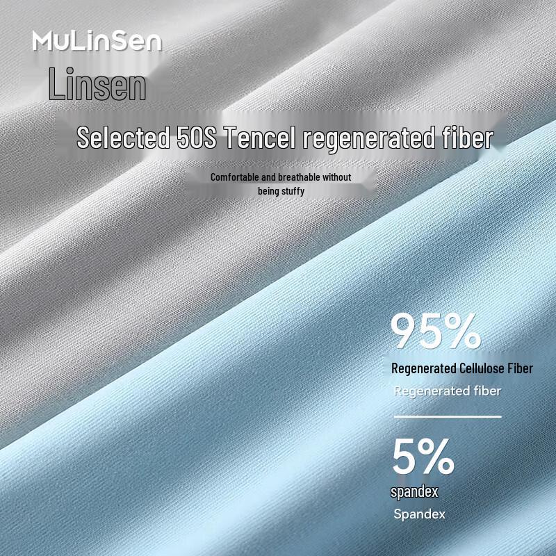 Mulin Sen Men's Tencel Fiber Antibacterial Boxer Briefs