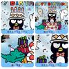 Bad Badtz-Maru Birthday Tapestry, Birthday Decorations, Die-Cut Balloons, Aluminum Balloons, Hairband, Wall Hanging Photo Backdrop, Photo Background,