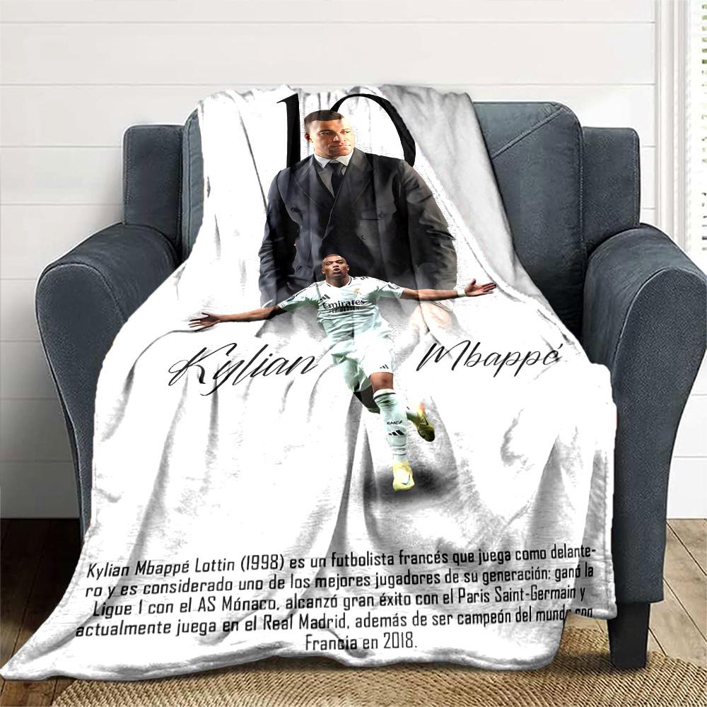 Mbappe Jubelmoment Decke Bequem Geeignet für Bett Sofa Couch Ganzjahresgebrauch Digitaldruck Ideales Geschenk für Freunde Familie Paare Pickni