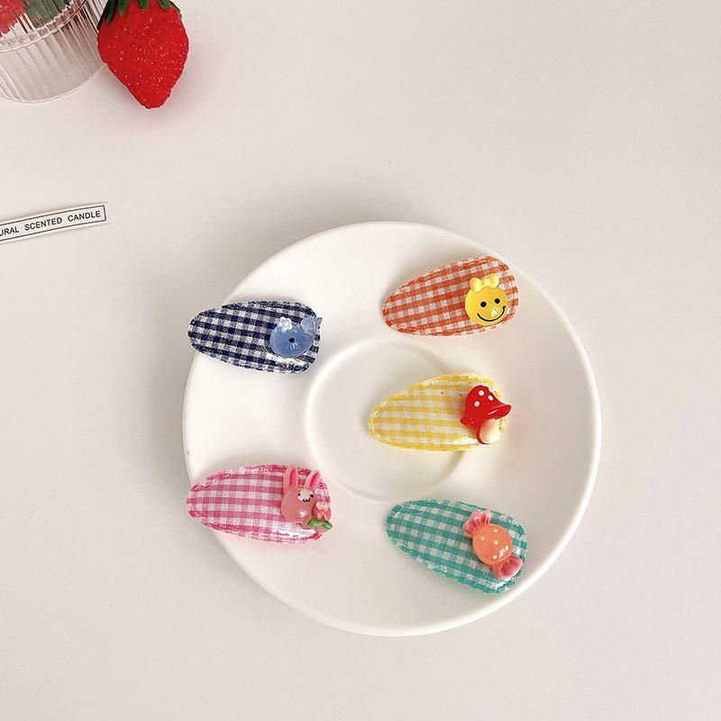 5pcs Korean Children Hairpin Girl Baby Cartoon Fruit  Bb Clip Headwear Girls Kids Hair Accessories