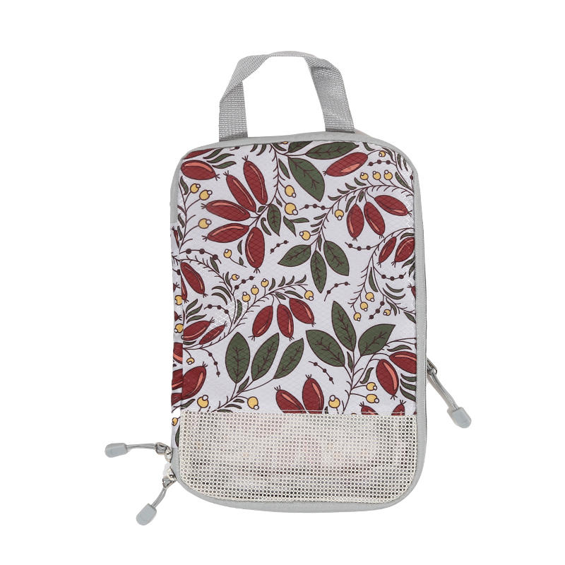 4Pcs/set Creative Printed Compression Packing Cubes Organizer Set Lightweight Travel Suitcase Clothes Storage Bags