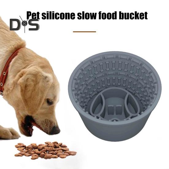 Lecknapf für langsames Fressen von Hunden, Silikon-Leckmatte für Hunde, Leckerli-Spender, Anti-Erstickungsschutz, Napf für langsames Fressen von Haustieren, für kleine, mittelgroße und große Hunderassen