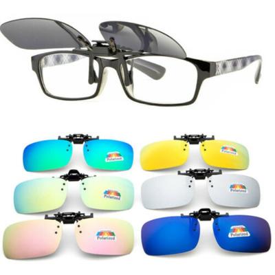Occhiali da sole unisex di alta qualità con clip polarizzati, per visione notturna, con lenti flip-up, occhiali da guida UV400, per equitazione all'aperto