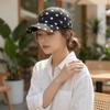 Soft Brim Polka Dot Baseball Cap Polyester Sun Hat Japanese Peaked Hat  Women
