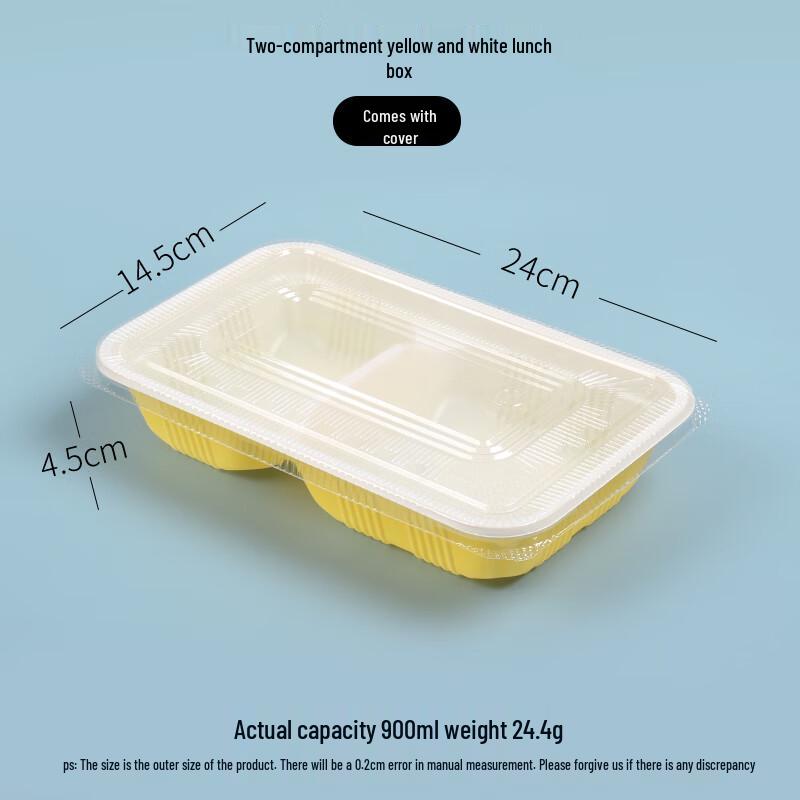 

MOLUONA 2-Compartment Disposable Meal Prep Containers with Lids