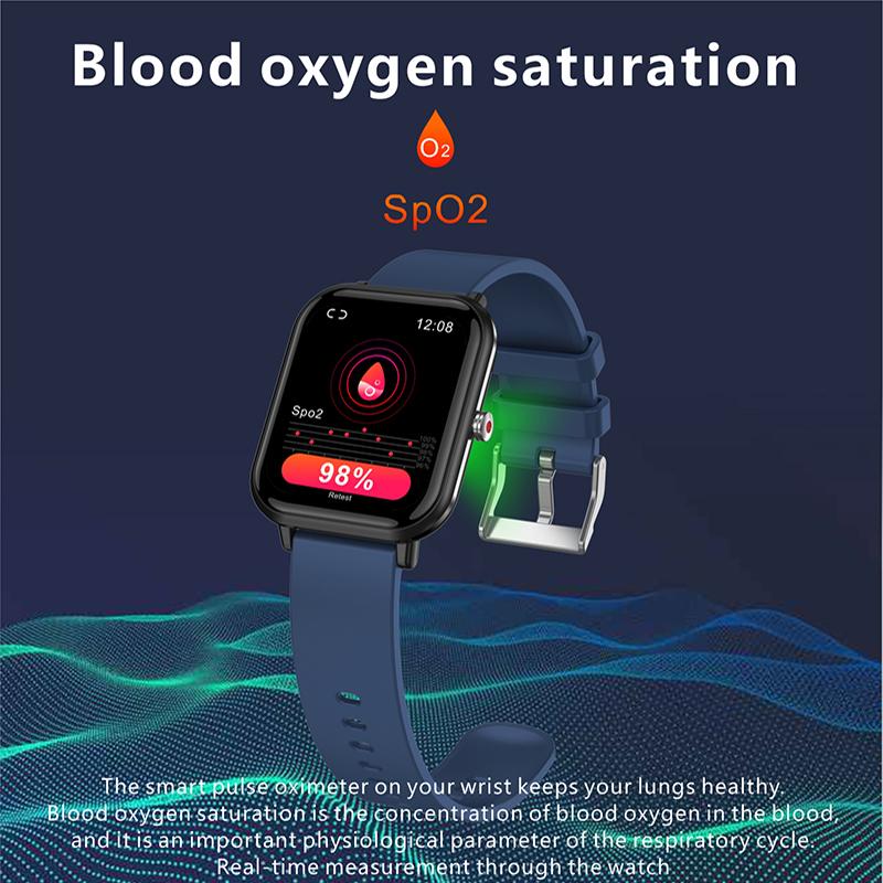 Digital Smartwatch Body Temperature Monitor Fitness Sports Watches Bluetooth Ip68 Waterproof Smart Watch For Android Phones