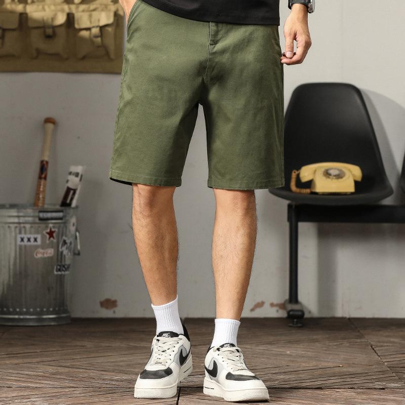 American Vintage Style Herrenshorts Gewaschene Baggy Shorts Cargo-Hose Sommer-Mode Baumwolle Lässige Stretch-Shorts