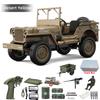 JJRC C8815 Auto RC 1/10 WILLYS 1941 4WD RTR RC Crawler Auto Telecomandata 2.4G Arrampicata Fuoristrada Camion RC Militare Giocattoli Regalo
