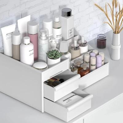 Kosmetik Make-up Organizer für Kosmetikbox mit Schublade Make-up Etui Behälter Schmuck Kosmetik Aufbewahrungsbox Set Schreibtisch Organizer