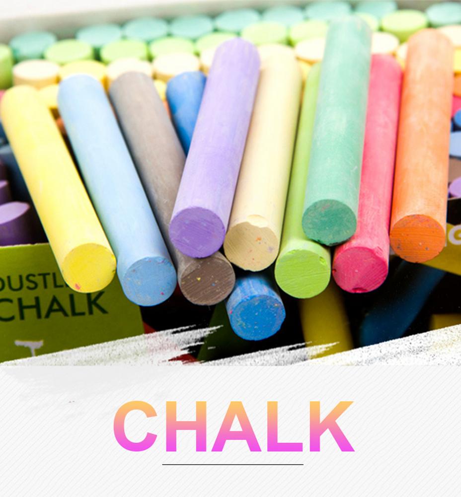 

10PCS Blackboard Colorful Chalk Set Bright Colors Doodle Drawing Dustless Sidewalk Chalk For Children Teacher Supplies Adorable