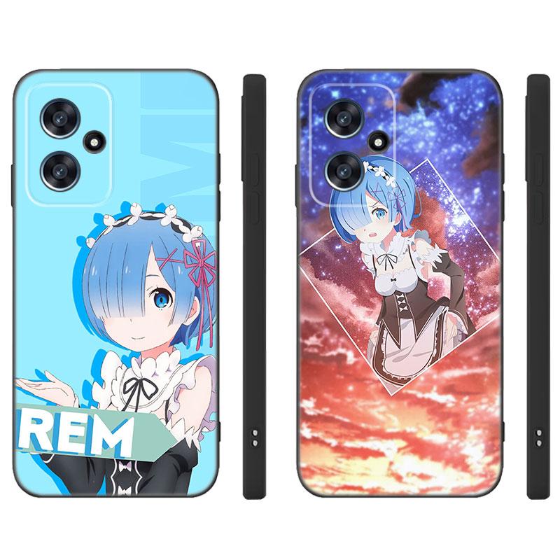 Anime Cute REM Black Silicone Phone Case For Xiaomi POCO X3 X4 NFC F3 F4 GT F5 M3 M4 M6 X5 X6 Pro 5G C55 C65 M5