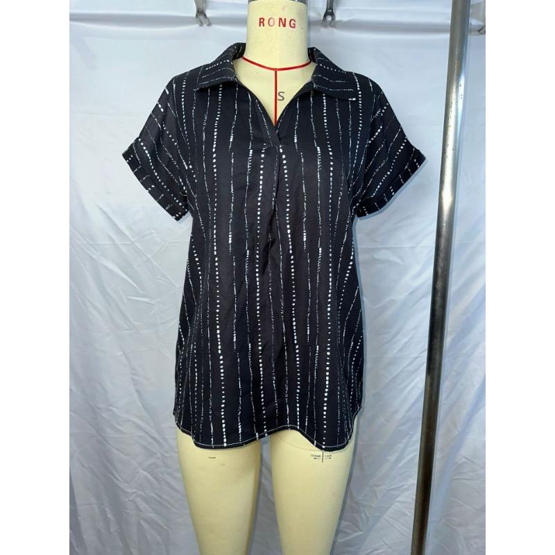 Summer Fashion Striped Print Blouses Women Office Elegant Long Sleeve Shirts Women Casual Slim Blouse Top