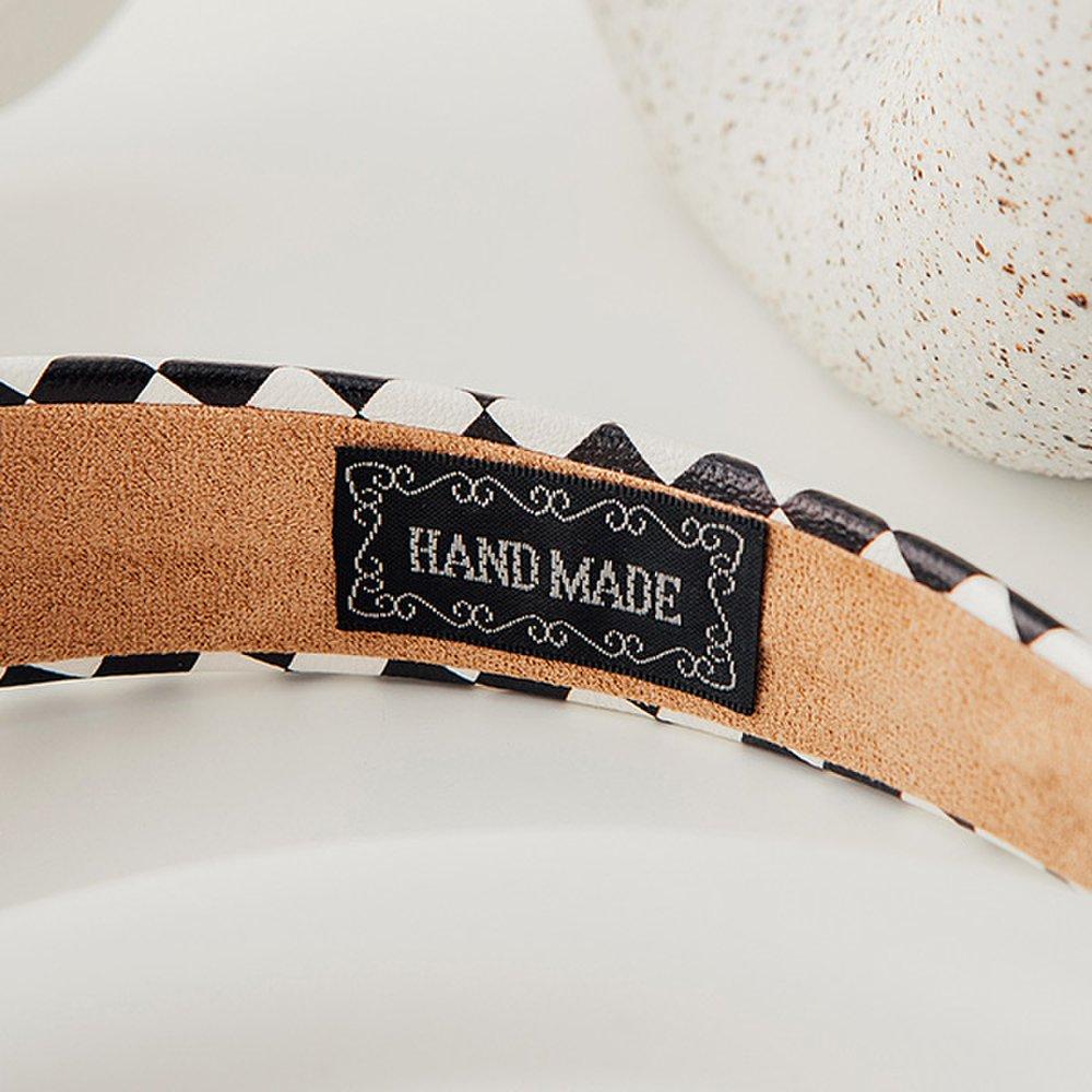 Handmade Chess Volume Hairband (21Hb020) Black and White