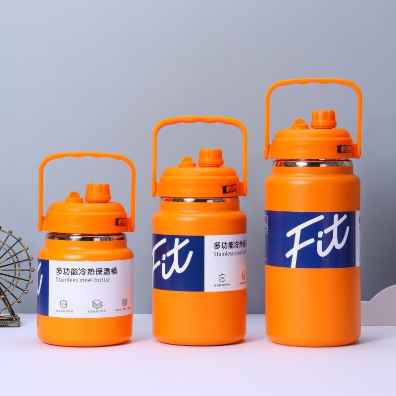 Stainless Steel Vacuum Insulated Travel Water Bottle With Handle 1500ml 2000ml 2500ml Outdoor Camping Gym Car Home