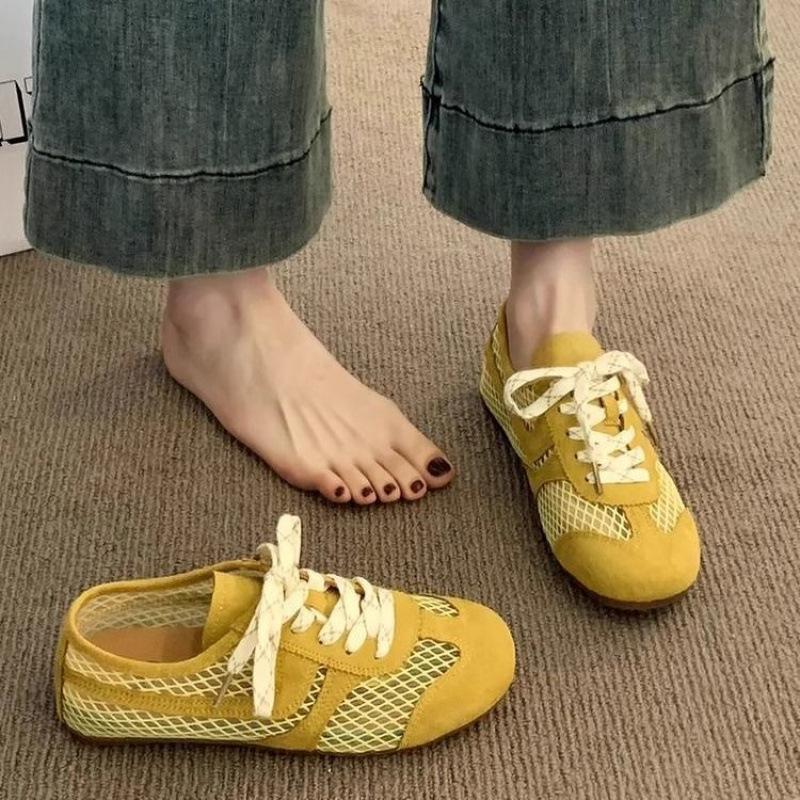 Mesh shoes breathable German training 2025 summer lightweight new Forrest Gump shoes versatile flat-bottomed sports and leisure shoes trend