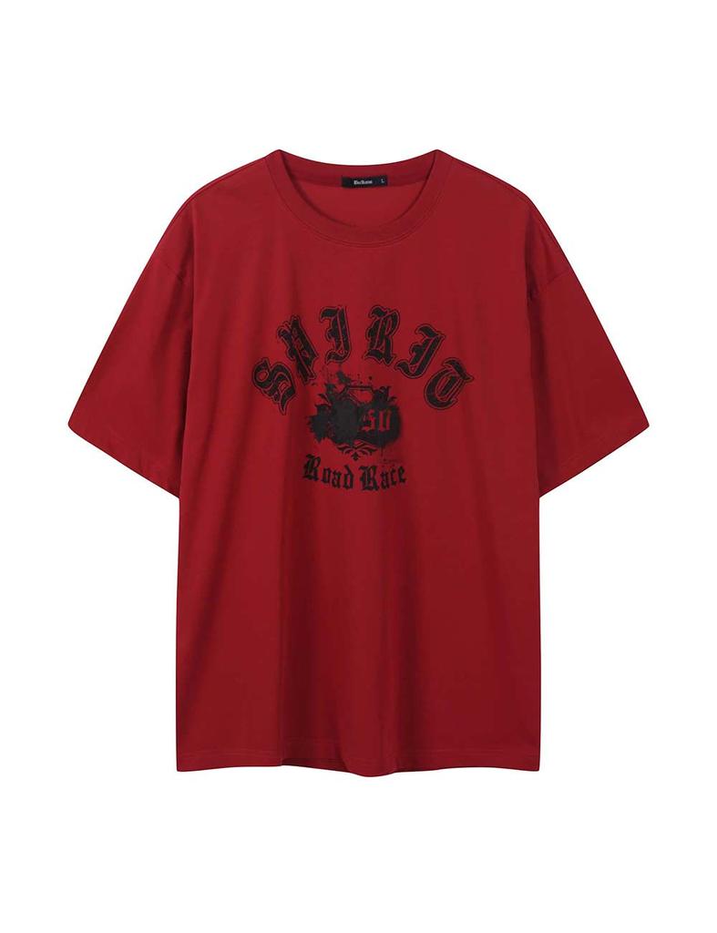 BUCKAROO Askin Loose Fit Road Lace T-Shirt Red