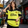 Maillot de Football Dortmund Rétro Manches Courtes Streetwear Décontracté Style Hip Hop Maillot de Fan Bundesliga