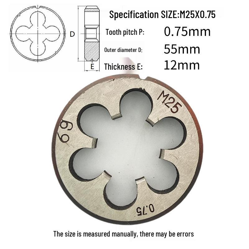 Kulatá vratidlo M24-M26 x 0,5-3 mm, Chod vpřed/vzad, Pravý/Levý závit