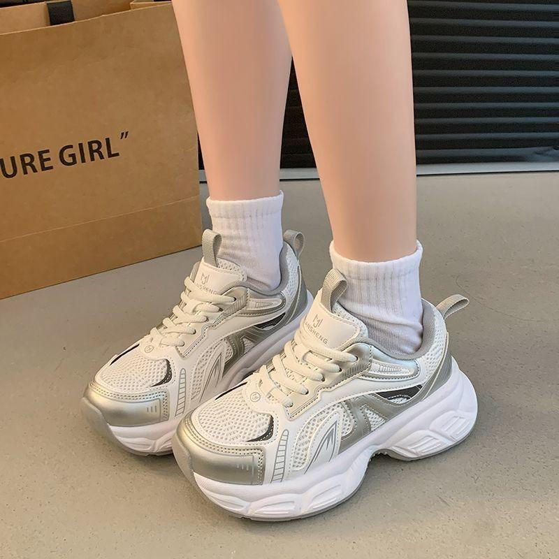 Schlanke Dad-Schuhe Damen Frühling neu dicksohlige Muffin vielseitig und leicht Studenten Freizeit Sport Damenschuhe