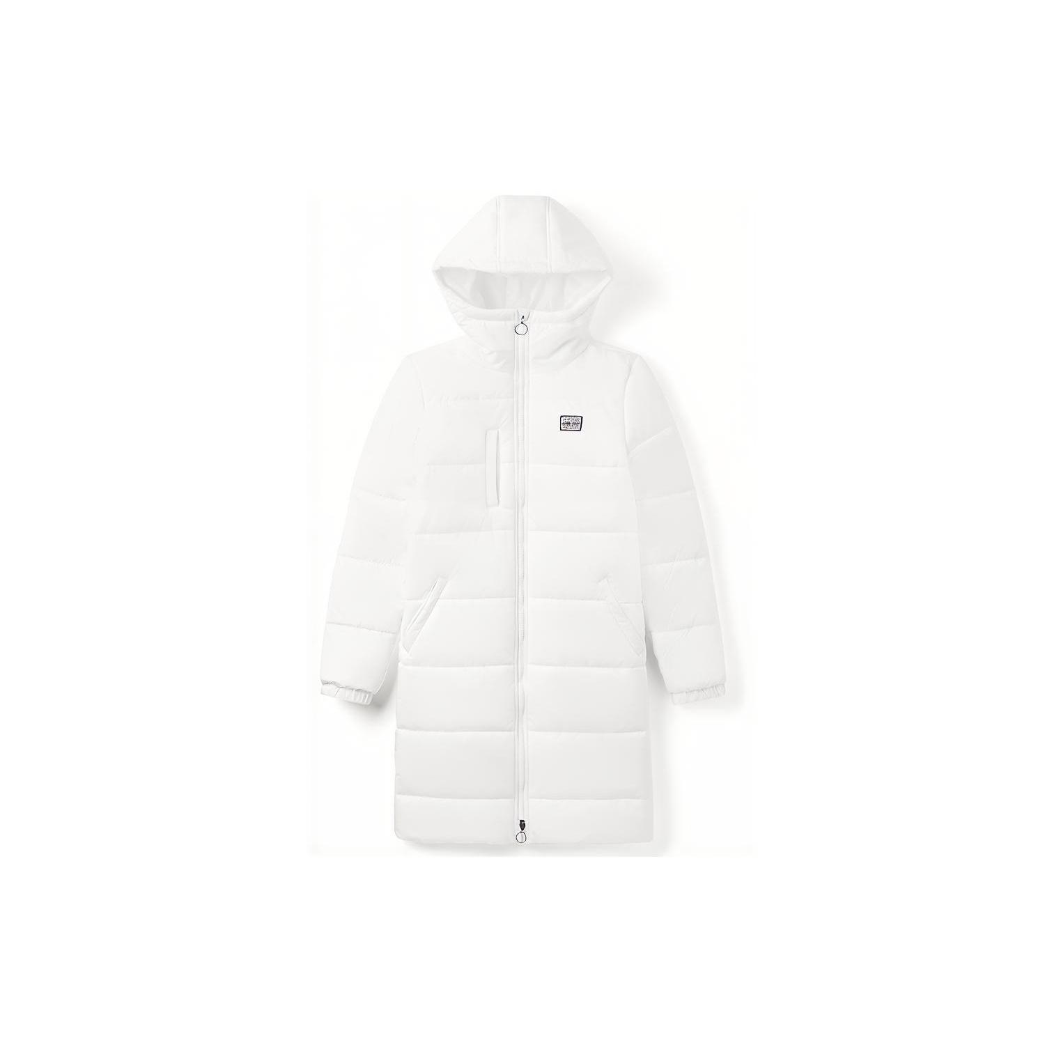(WMNS) Vans Long hooded Puffer Jacket White Women s VN0A4BFTWHT L