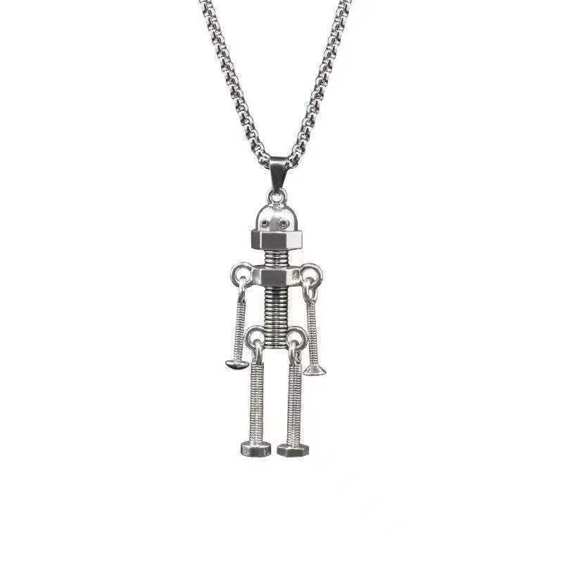 Screw Robot Male Hip-Hop Clothes Chain Children's Accessories Necklace Pendant