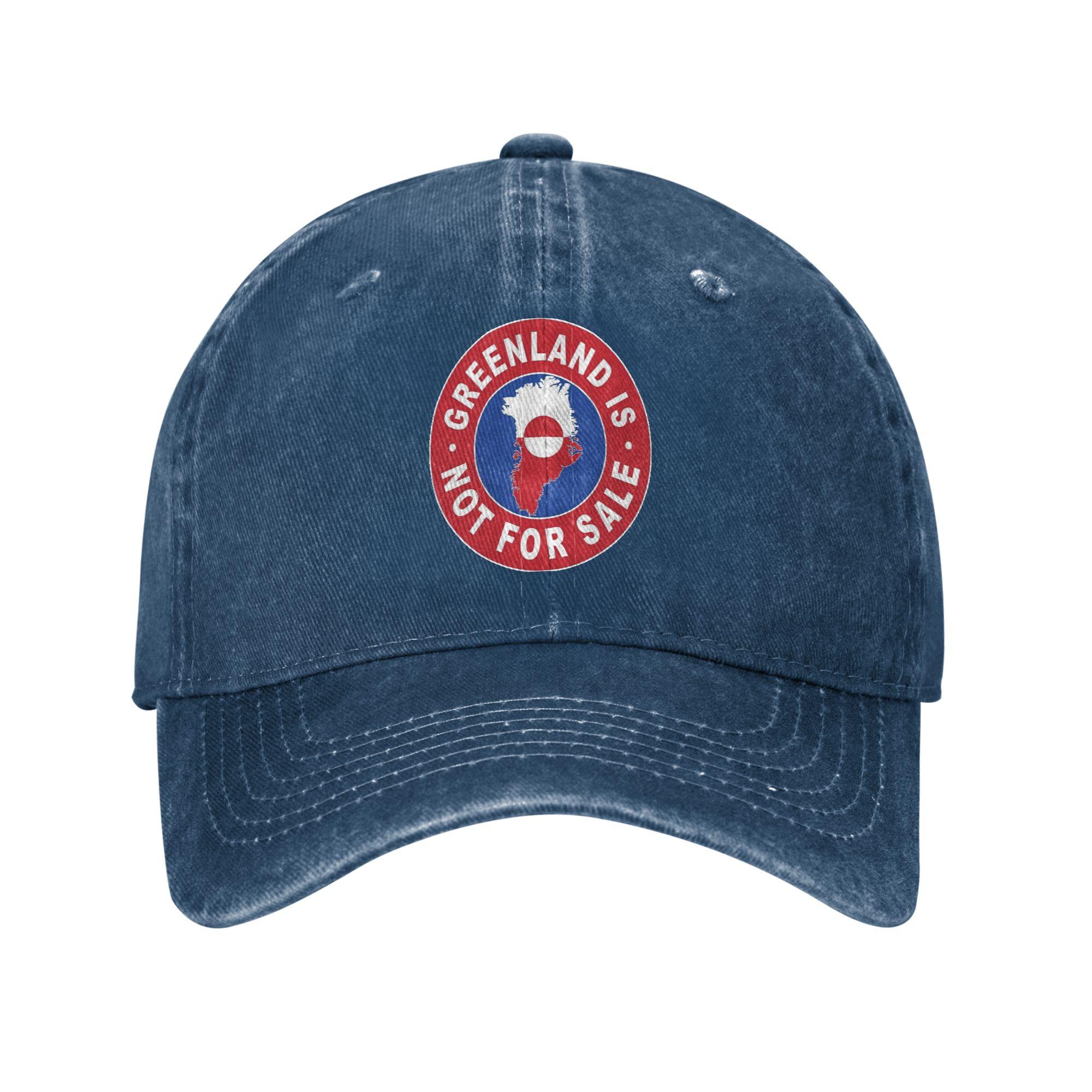 

Spring Greenland is Not for Sale Baseball Cap Sun Print Washed Trucker Hat Men Women Cool Outdoor Sport Snapback Cap One Size