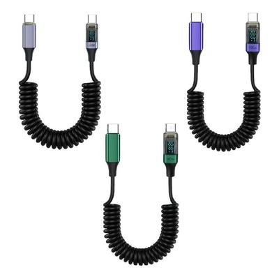 USB C PD100W Ladekabel mit intelligenter Leistungsanzeige, Hochgeschwindigkeits-Datensynchronisation, Mehrgerätekompatibel