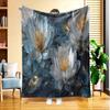 A Water Lily Blooming Fleece Blanket, Featuring High-Definition Digital Printing, Suitable for All Seasons, Perfect As a Sofa Throw, Made of 100% Soft