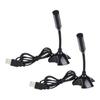 Driver-Frees Wire Microphones for Computer Voice Input, with Flexible Gooseneck and Weighted Base for Gaming and Karaoke