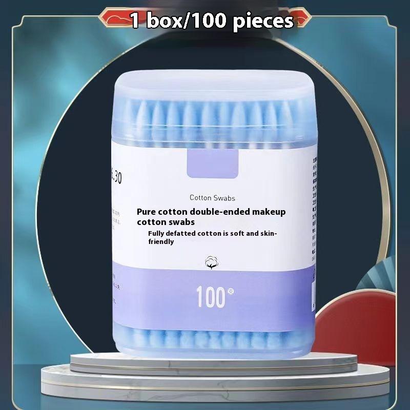 

100/200 шт. Без флуоресцентных отбеливателей Чистящие тампоны Принадлежности для ухода за младенцами Двусторонние многоцелевые детские ватные палочки