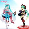 Nowa figurka akcji Hatsune Miku na biurko 20 cm Wersja z uszami kota i T-shirtem. Figurka Anime Kawaii Dziewczyna Model Zabawka - Uroczy Dekor wi di
