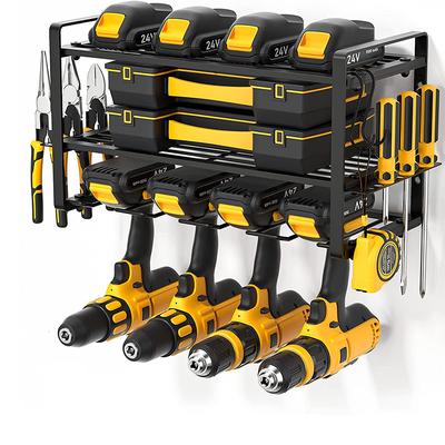 Power Tool Rack Electric Drill Holder Wall Mounted Organizer Wrench Tool Workshop Screwdriver Storage Shelf Tool Organization