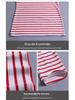 2022 Women's Slimming One-Shoulder Black & White Striped Long Sleeve T-Shirt