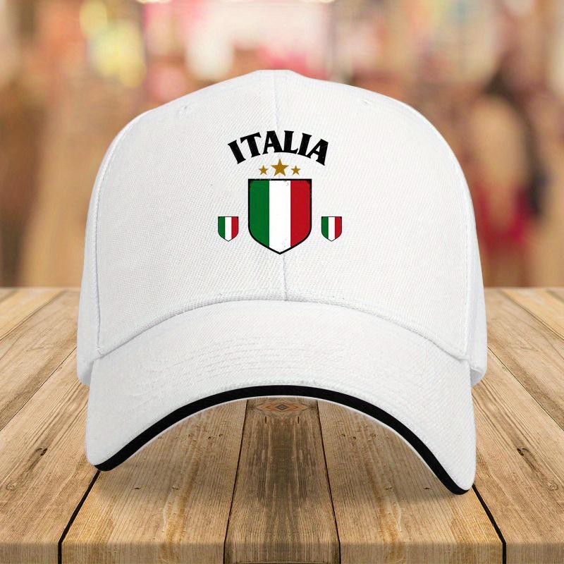 1pc a Trendy Baseball Cap Featuring The Italian Flag Design Suitable for Outdoor Sports Printed Appropriate for Any Season