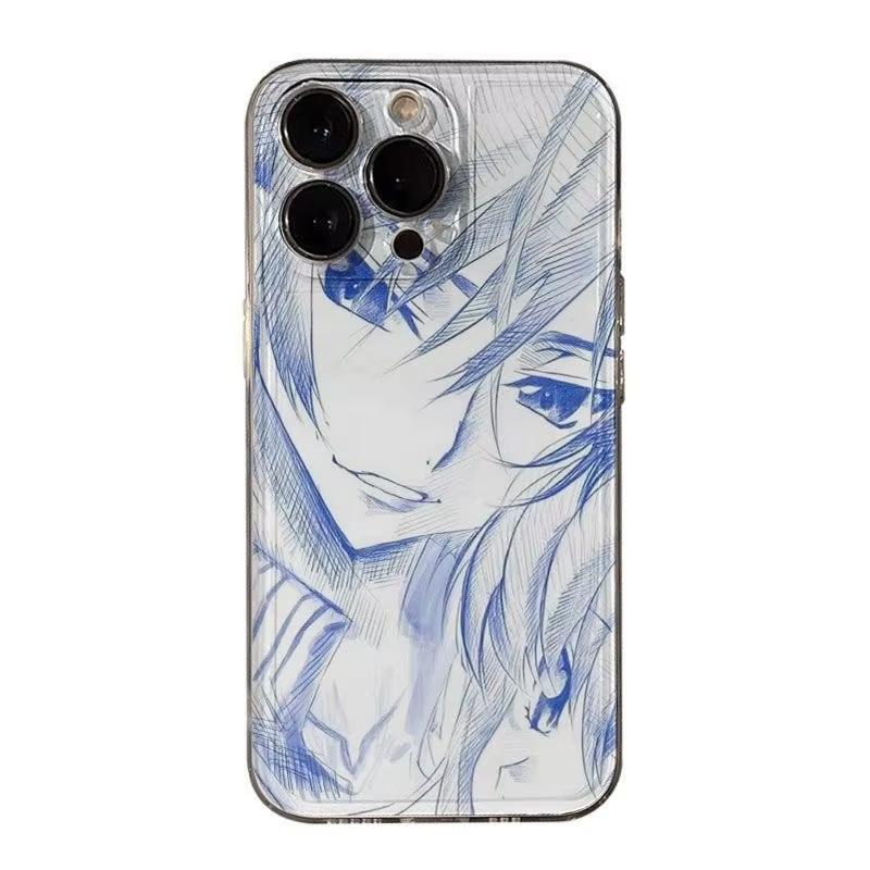 Phone Case For IPhone 17 17E Air 16e 16 Pro Max 15 14 Plus 13 12 11 Pro Max Shockproof Silicone Back Cover Case Anime Couple