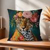 Comfortable Soft Fashion Pillow Case Wreath for Leopard Sofa Living Room Home Office Decor Portrait Goat With Europe and Protect