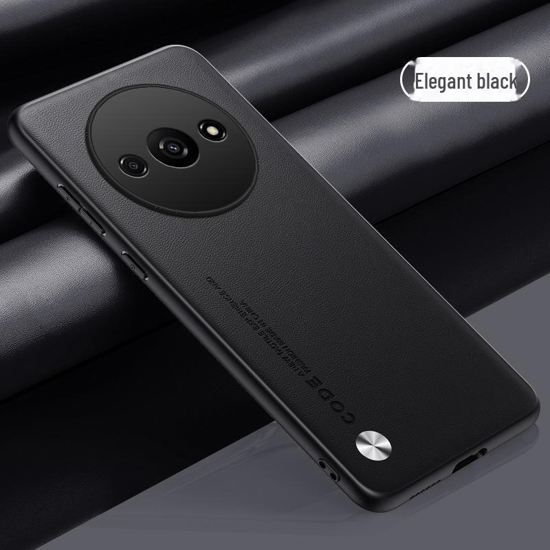 Redmi A3 4G Leder Handyhülle & Redmi 13C 5G Linsenschutz Kevlar Hülle