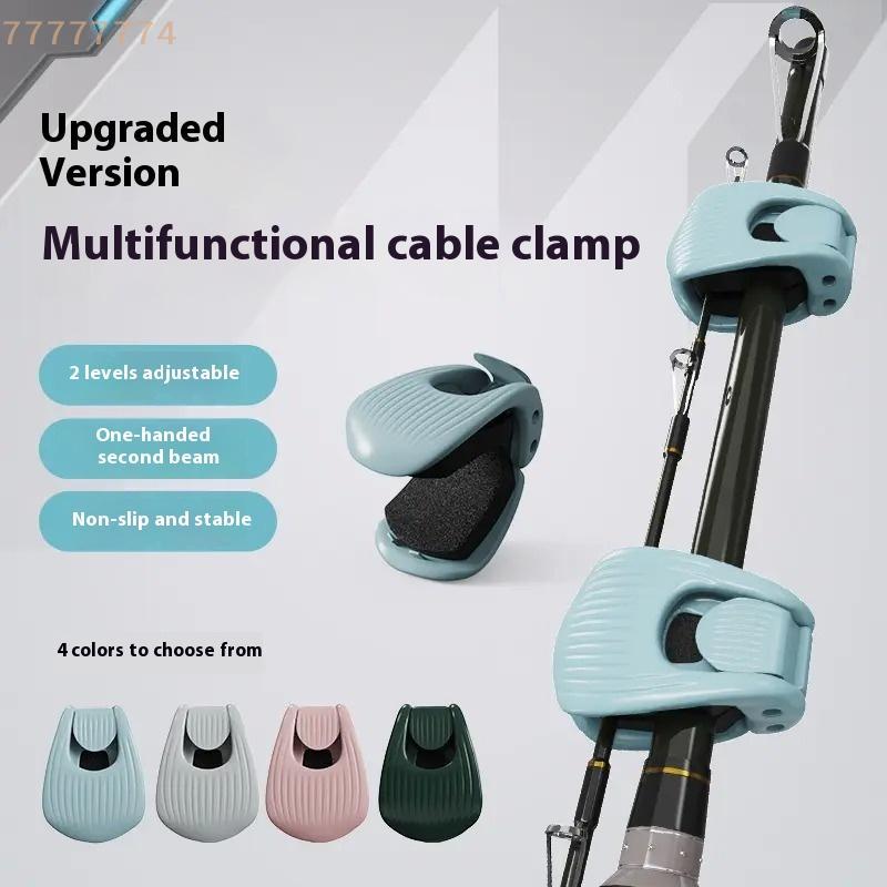 2/4/6Pcs Fishing Rod Holder Fixer Clip Compact Design Fishing Pole Holder Multiple Packets Adjustable Fish Rod Fixer