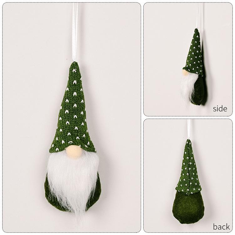 3pcs Forest Old Man Christmas Mini Doll Christmas Tree Pendant Xmas Decoration for Home Gnome Doll Xmas Kids 2022 New Year Gifts KTY