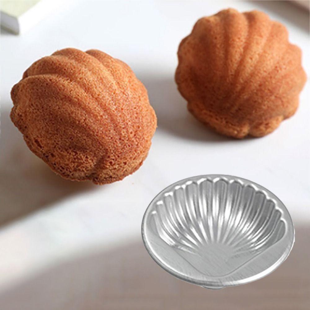 6pcs Easy To Demold Pudding Mold Aluminum Zinc Zinc Alloy Cake Baking Pan Bakeware Shell Baking Mold  Kitchen