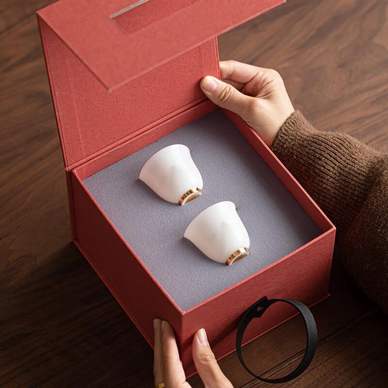 Dehua White Porcelain Kung Fu Tea Cup Pair