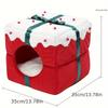 Cats Bed Warm Accessories Christmas Pet Supplies for Winter Dog Mat Products House Houses Habitats Things Goods Accessory Basket