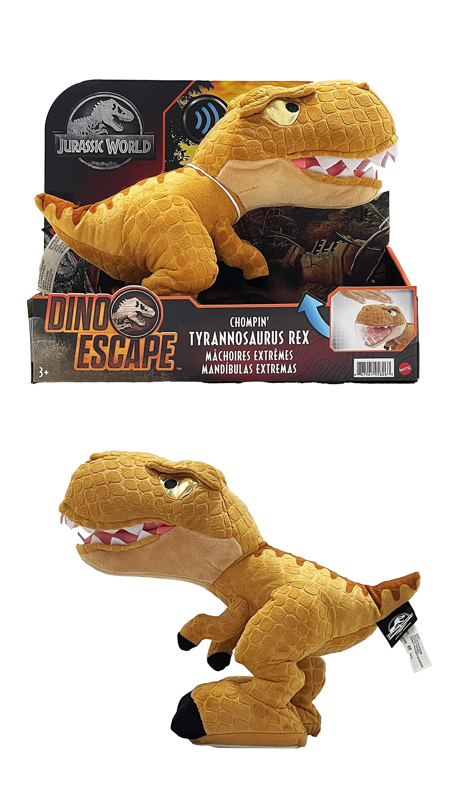 

Mattel Jurassic World Plush Toy with Bites T-Rex [Ages 3 and up] 986A-GXJ76