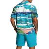 Men's Casual Lightweight Breathable Short-Sleeve Shirt And Shorts Set