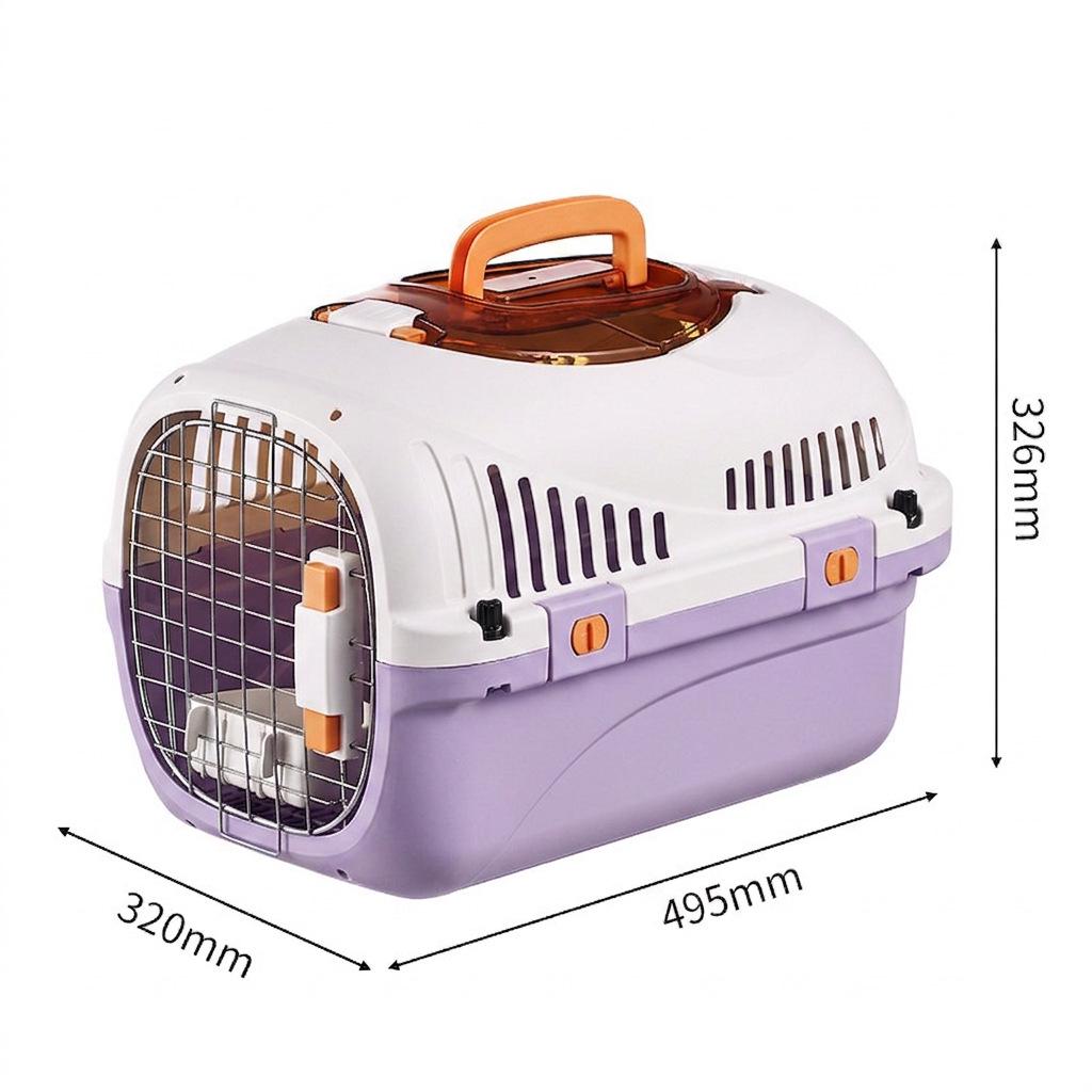 Pet Airline Carrier: Portable, Breathable Travel Cage for Cats and Dogs