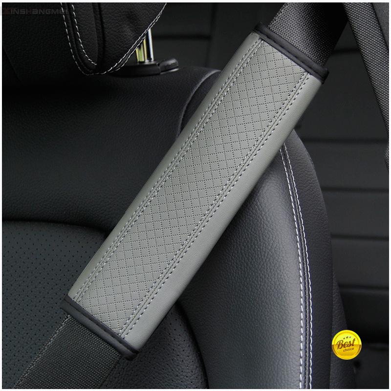 PU Leather Car Accessories Seat Belt Safety Shoulder Cover Breathable Protection Seat Belt Padding Pad Car Accessories Interiors