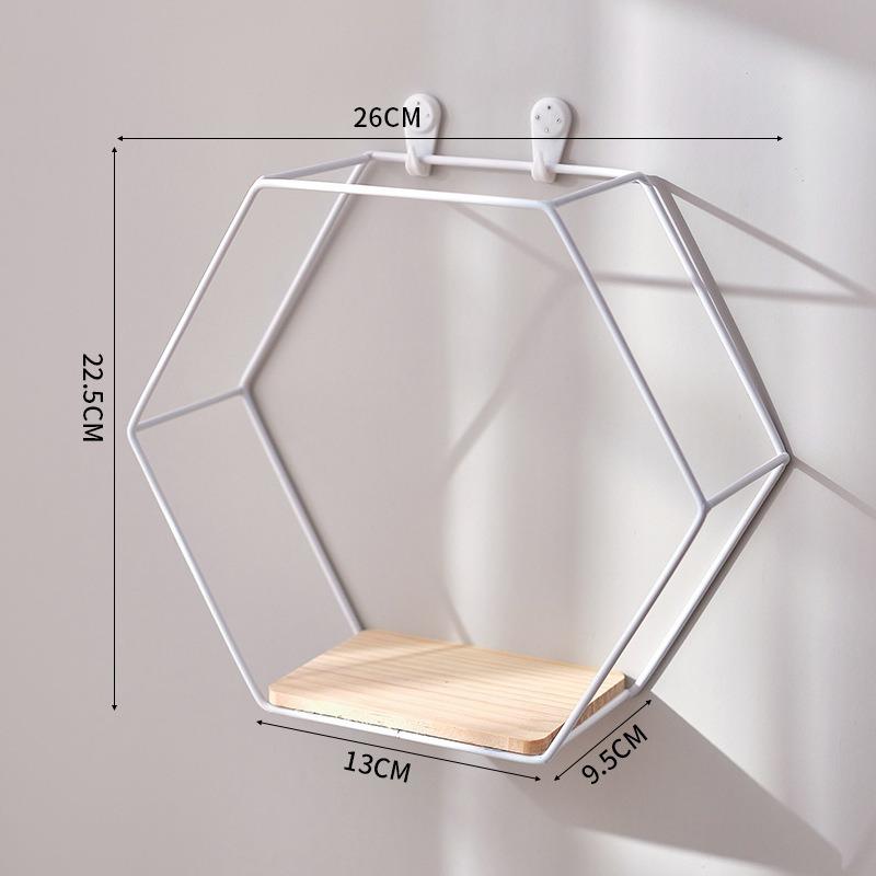 Ironwork Storage Rack Wall-mounted Living Room Wall OrnamentsFigurine Storage Rack Room Wall Decoration and Wall Ornaments