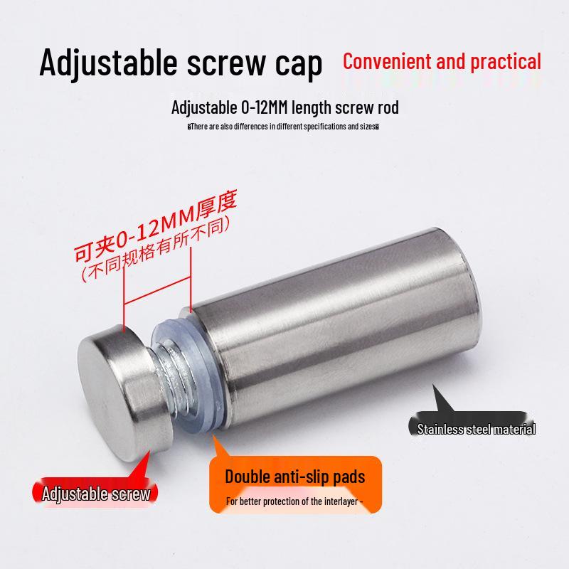 Stainless Steel Decorative Nails for Signs and Glass with Cover Caps for Concealing Flaws